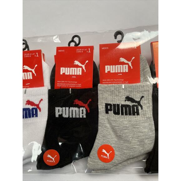 Puma Mens Ankle Socks 10 Pair Size UK 5-9 US 5.5-9.5 EUR 41-47 Multicolor - Picture 3 of 9
